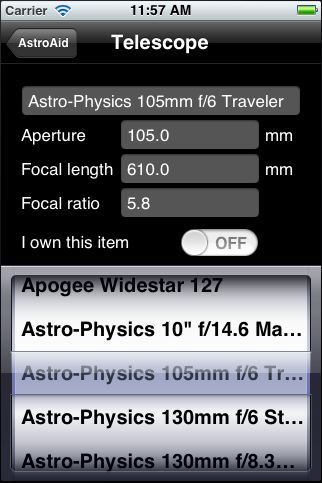 AstroAid select telescope